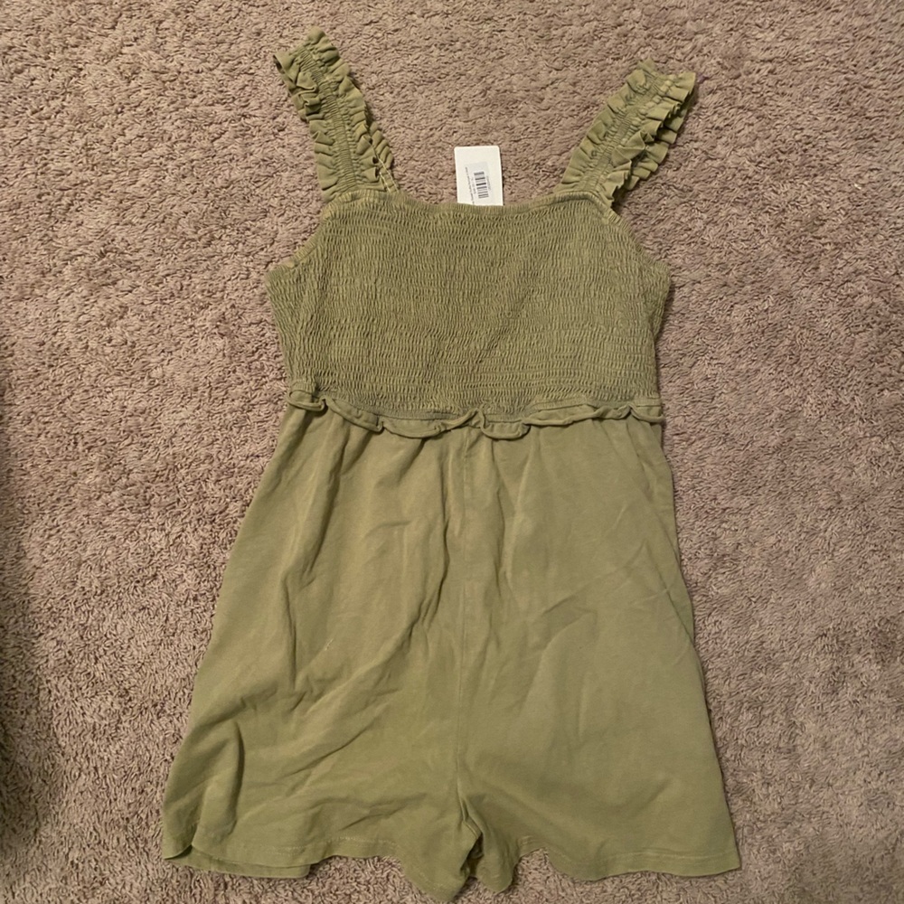 Olive Green Sleeveless Romper